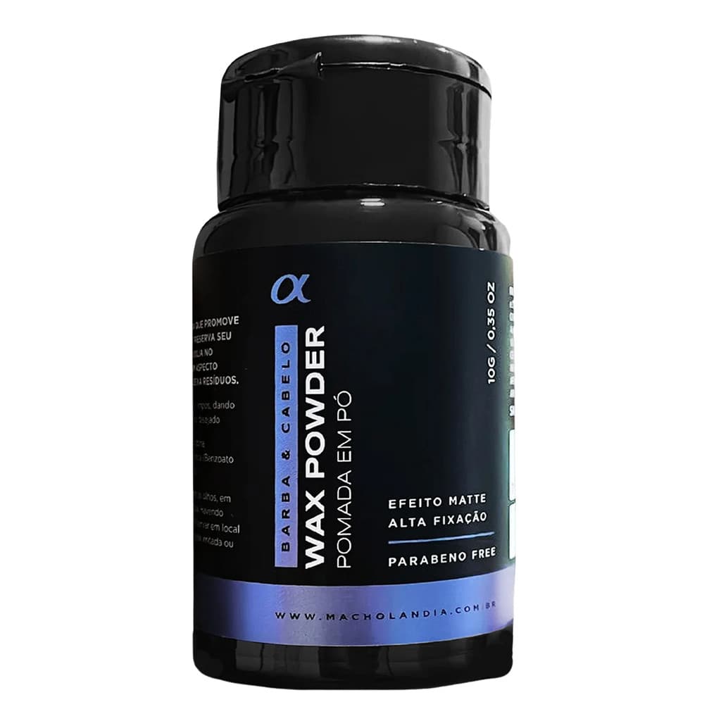 Pó Modelador para Cabelo Macho Lândia Volume Instantâneo Efeito Matte Fixação Forte 10g