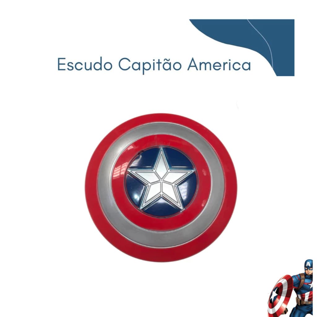 Escudo Do Capitão América De Plástico - Envio Imediato