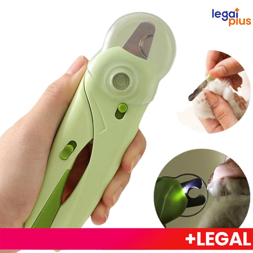 Cortador De Unhas Para Cães e Gatos Kit Alicate e Lixa Com Luz de Led Tesoura Completa