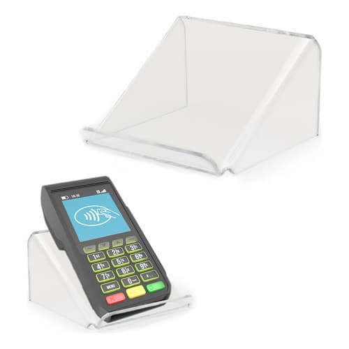 Suporte Para Pinpad Maquina De Cartão Crédito Para Balcão De Cor Cristal/transparente