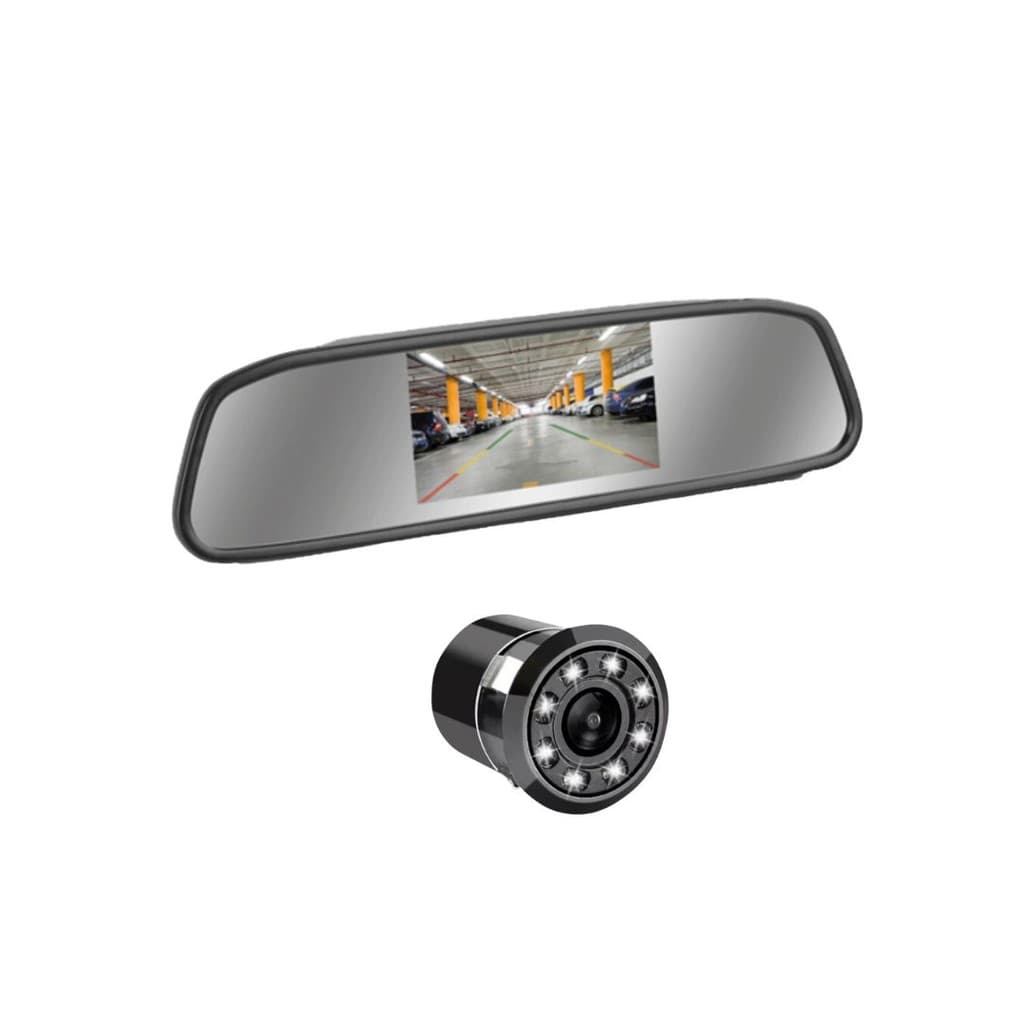 Retrovisor Câmera de Ré LCD 2x1 Camera No Retrovisor Noturna