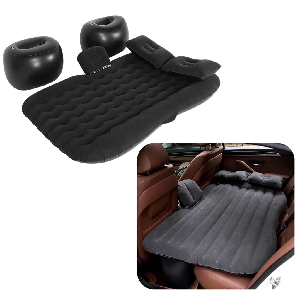 Cama Inflável Colchão Carro Veicular Viagem Preto Resistente