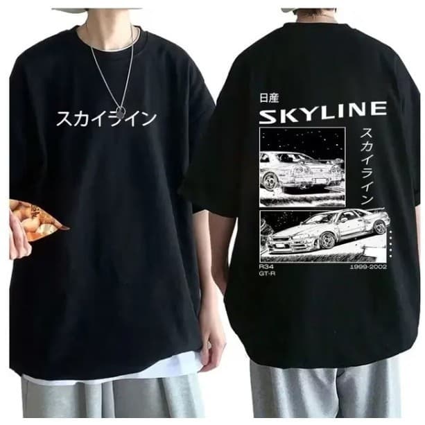 Oversized Anime blusa academia masculina Skyline Unissex