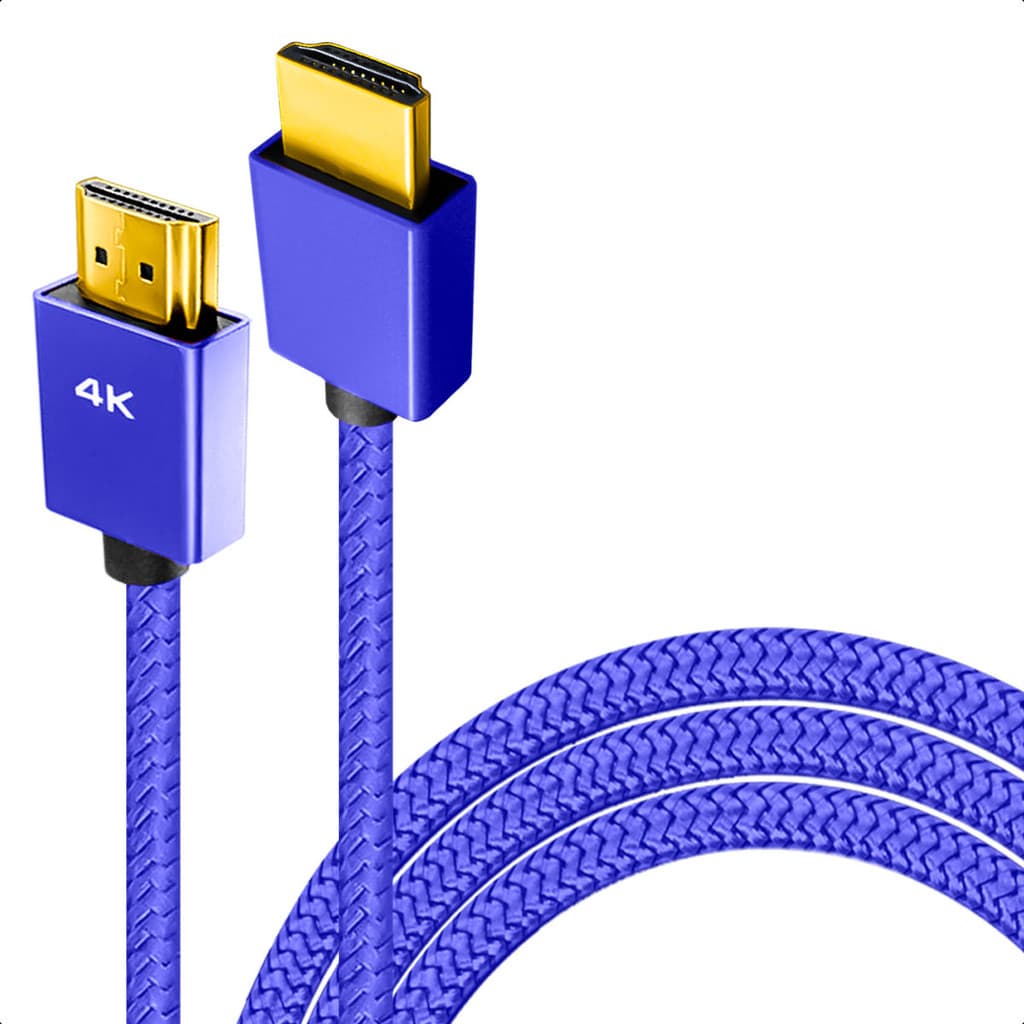 Cabo Hdmi Compatível Com 2.0 19 Pinos 3d 3 Metros 4k Azul