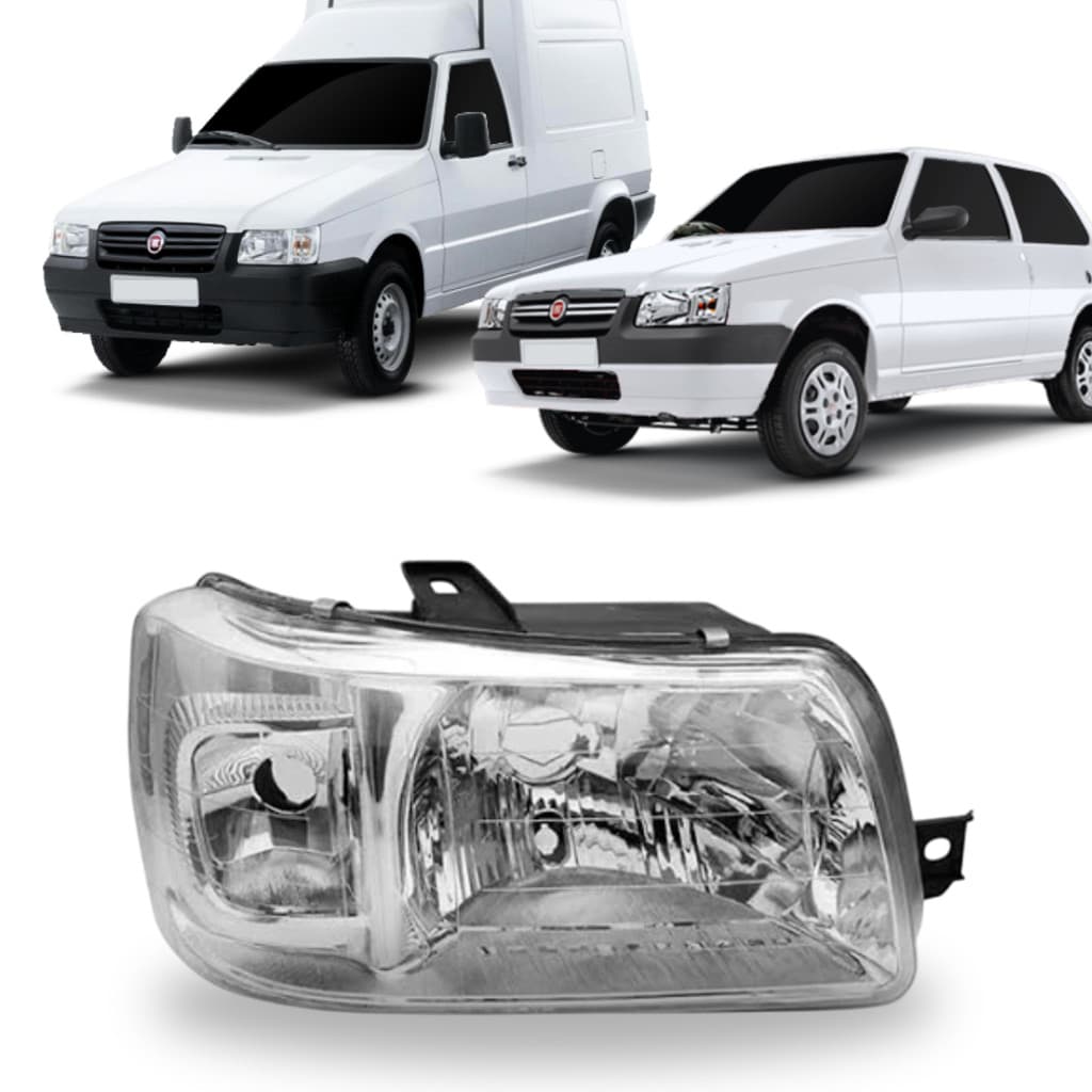 FAROL FIAT UNO 2004 ATE 2013 MASCARA CROMADA DIREITO