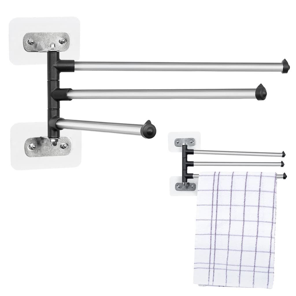 Mini Varal Inox De Parede Com 3 Varetas Lavanderia Banheiro