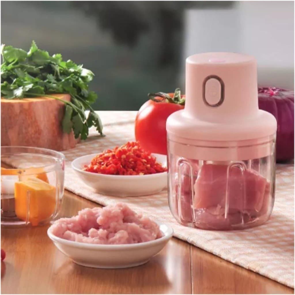 Mini Processador Triturador Sem Fio Elétrico 250ML De Alimentos Para Legumes Alho Gengibre ANJGG