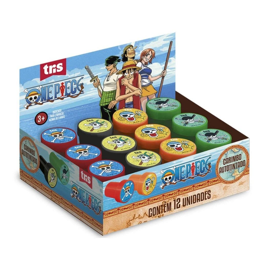 Caixa Com 12 Carimbos Autotintado One Piece - Tris summit