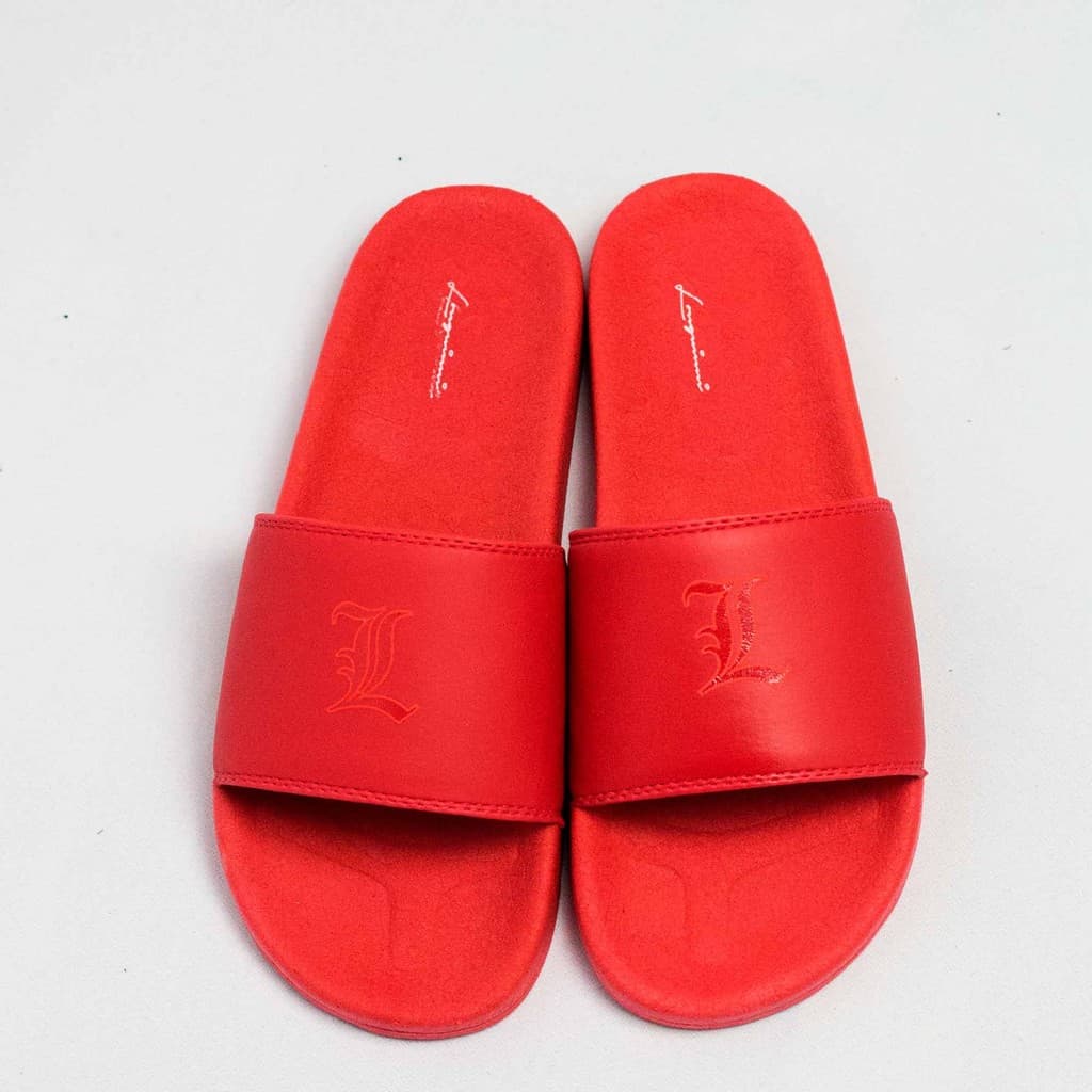Chinelo Slide Longuinni L Premium Vermelho