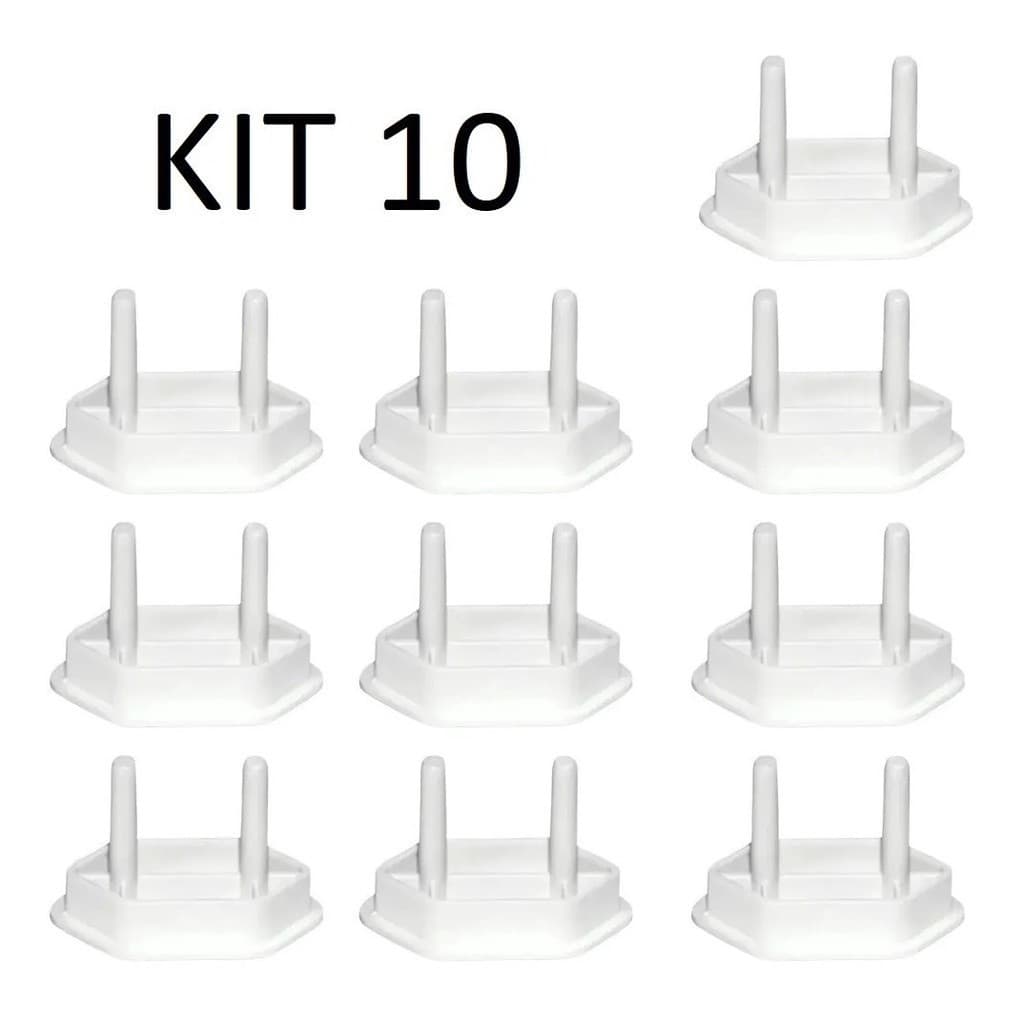 Kit 10 Protetor(es), Tampa De Tomada Proteção Evita Choque