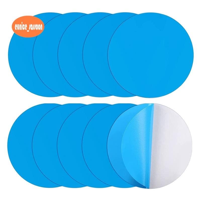 Remendos De Reparo Autoadesivos Para Piscinas , Pacote De 10 Kits De Piscina De PVC , Subaquático Autoadesivo