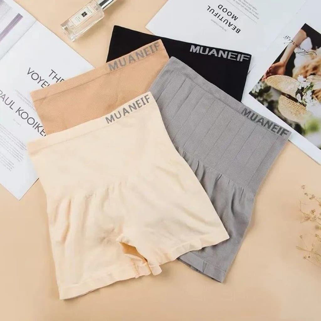 Calça De Segurança Feminina High-Waisted Belly-Narrowing Boxer Briefs Modelador