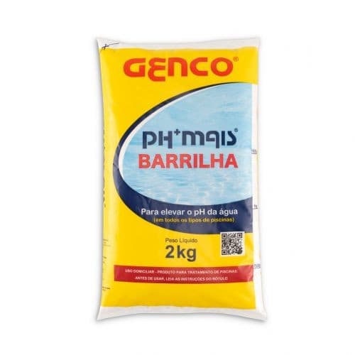Elevador de pH+ Barrilha Leve 2kg para Piscina | Corrige pH da Água | Alta Pureza