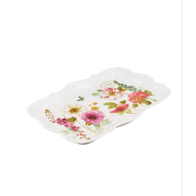 YLM0195165-M | Bandeja Melamina Flores 28.5x43cm