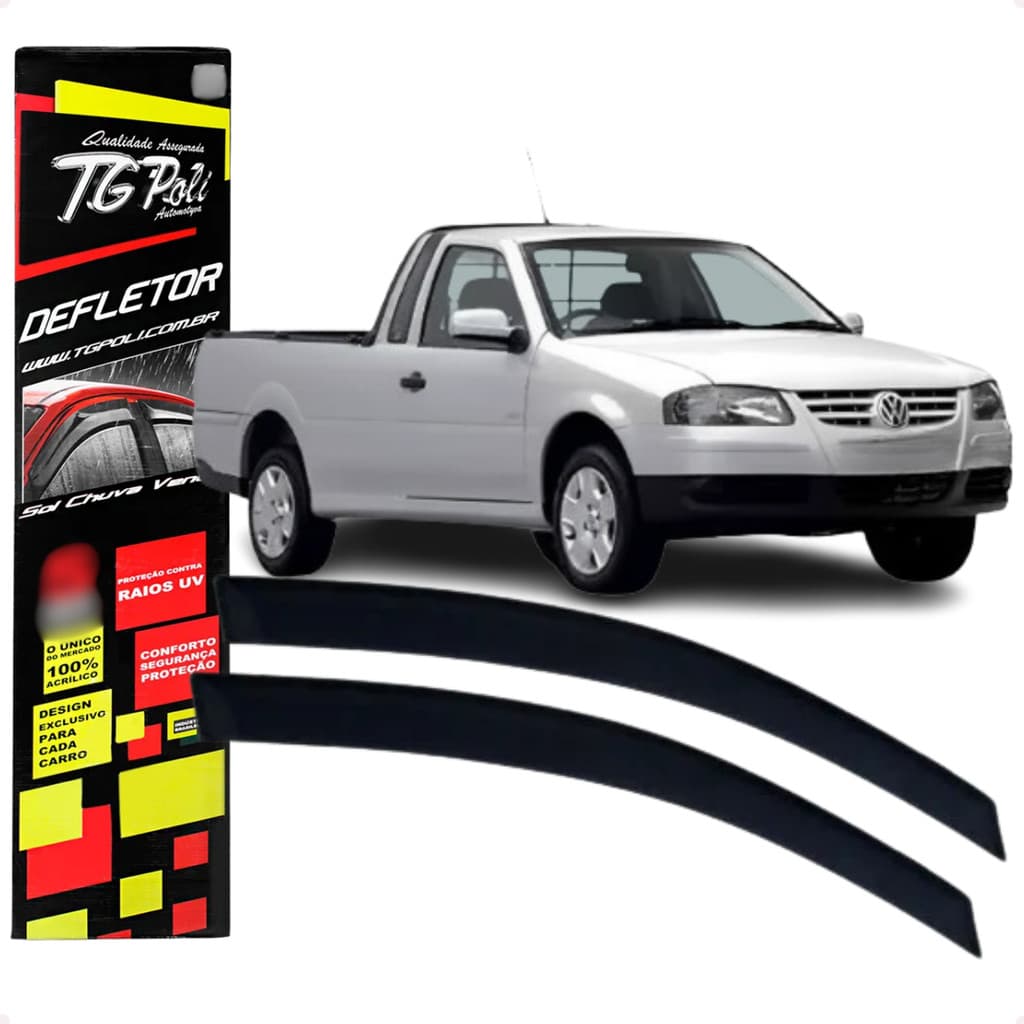Calha de Chuva Defletor Volkswagen Saveiro 1998 A 2012 2 Portas Original TG Poli