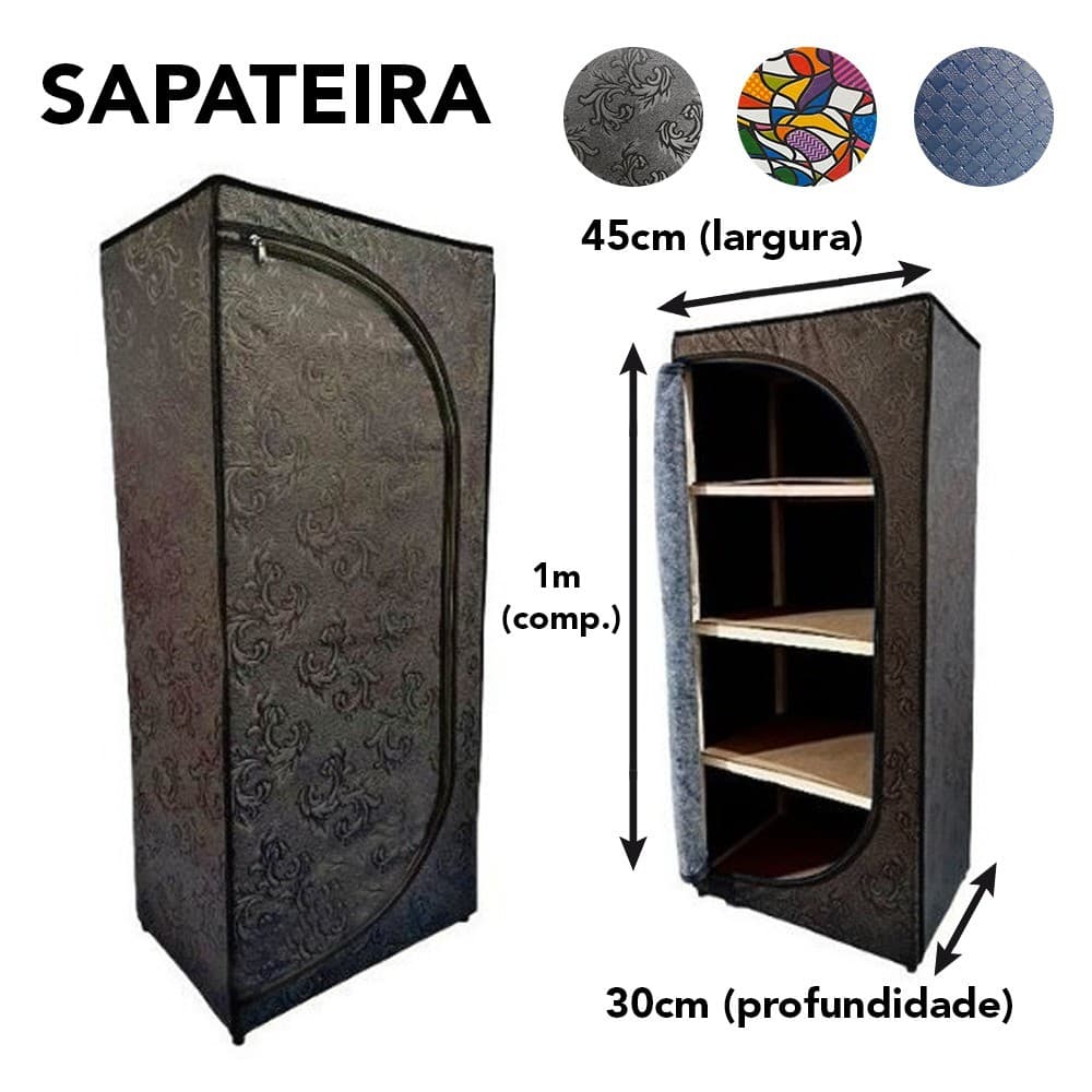 Sapateira Zíper Organizador Sapatos Quarto TOP