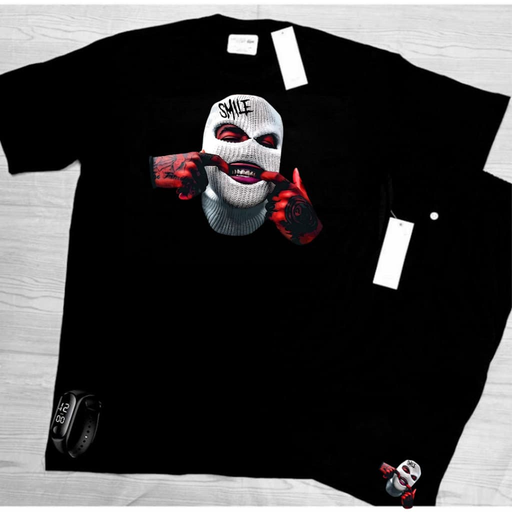 Conjunto Kit camiseta 100% algodão 30,1 bermuda leve para caminhada e academia GANGSTER ENCAPUZADO + RELÓGIO DIGITAL