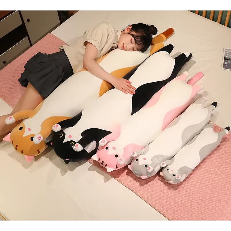 Almofada Salsicha Gato Pelucia Travesseiro Gigante 130 cm Envio Rápido