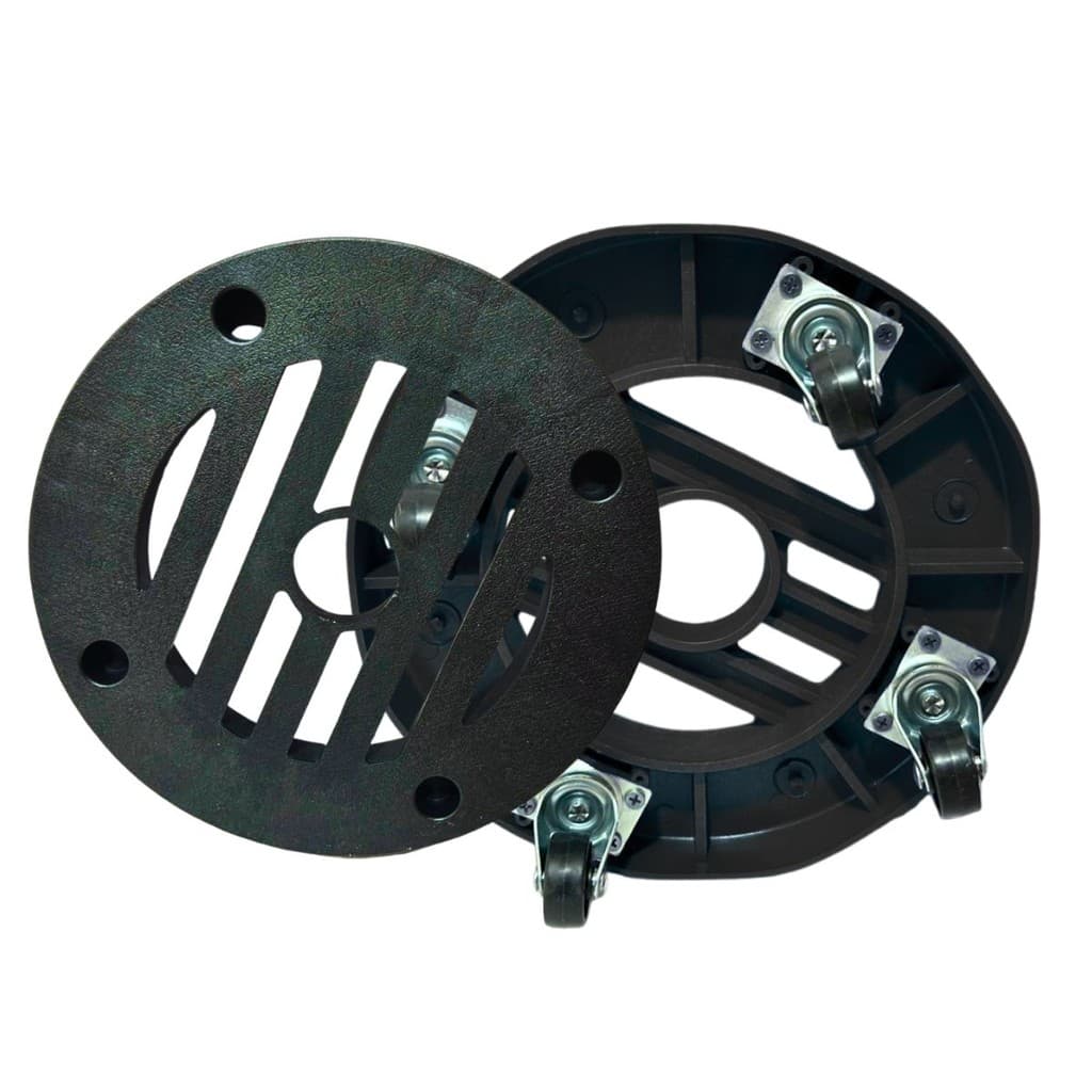 Suporte Para Vaso de Planta com Rodinha Preta 30cm Resistente Até 60kgs