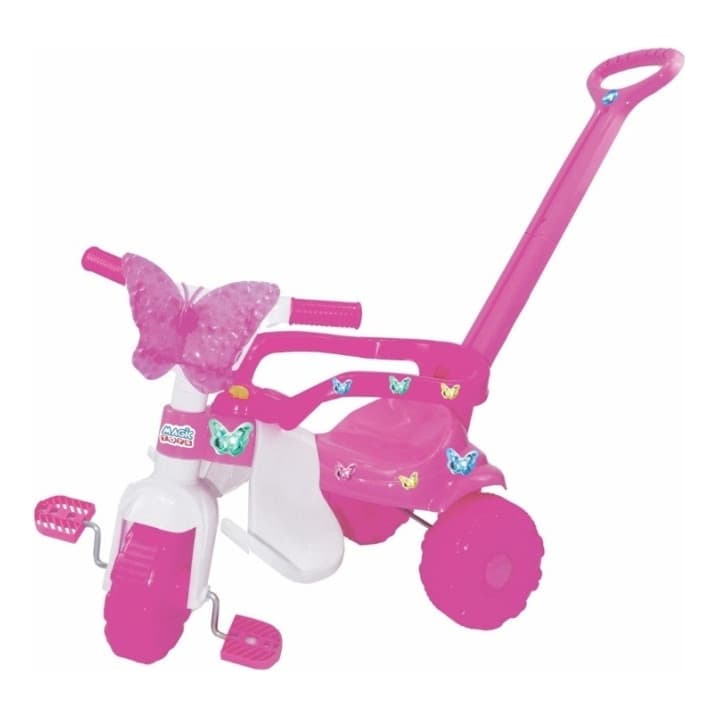 Velotrol Brinquedo Triciclo Infantil Totoka Tico Tico Menina Butterfly Pink Presente Dia Das Crianças Perfeito