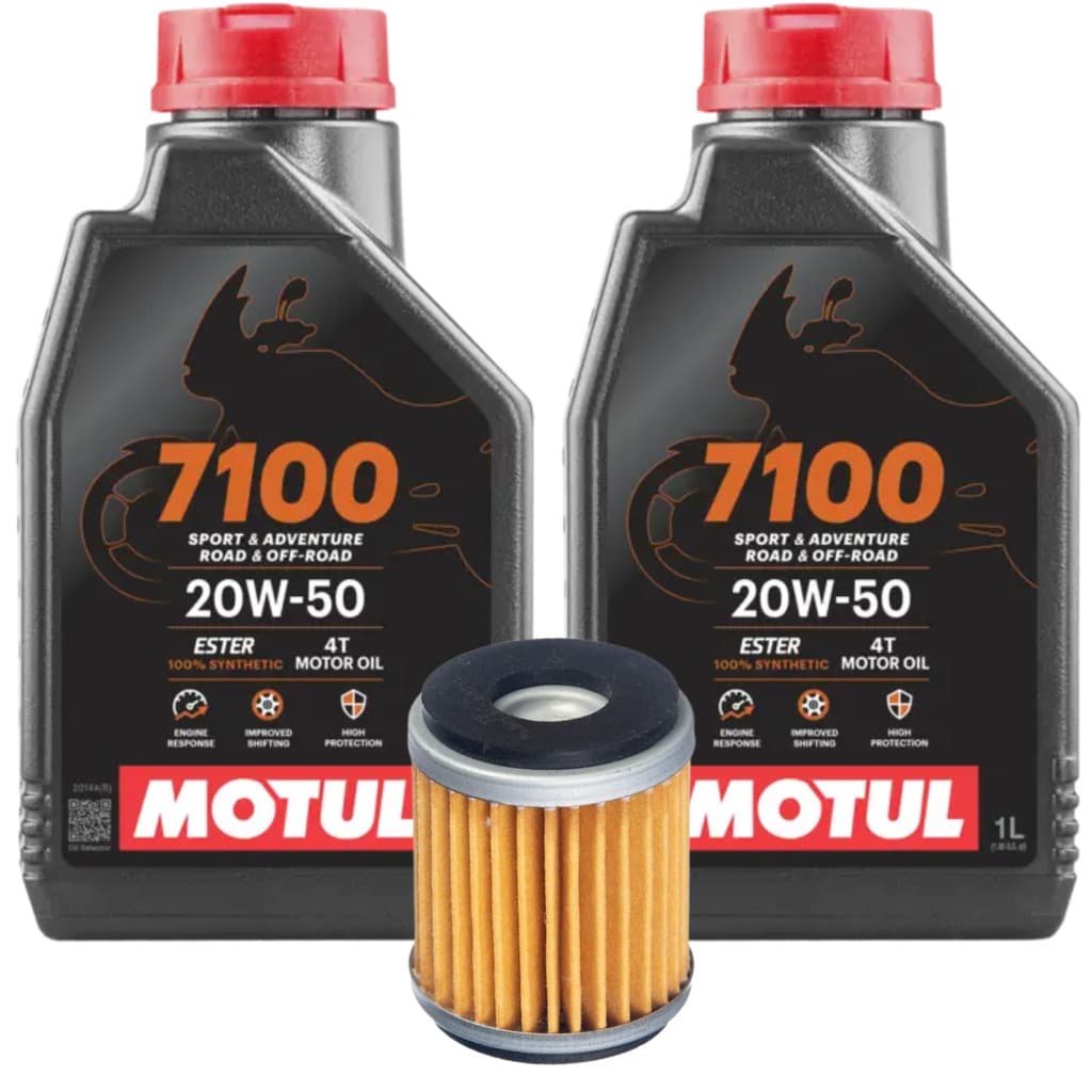 Kit Troca de Óleo Motor Xtz Lander 250 Teneré Fazer 250 Motul 7100 20w50 5000 + Filtro de Óleo