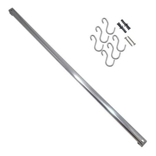 Organizador Inox para Talheres 39cm  6 Ganchos Funcionais