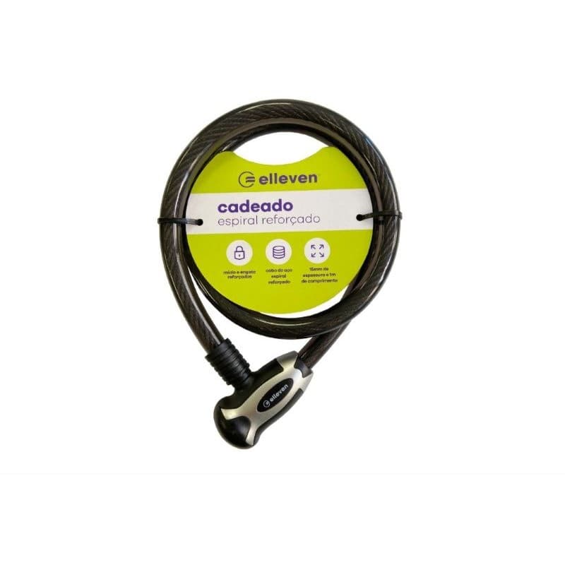 Cadeado Espiral Elleven Chave Bike 15mmx80mm