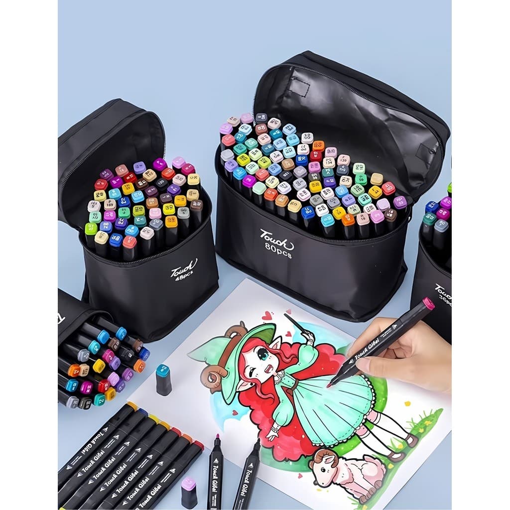 12/24/36 Cores Touch marker Caneta Marcadora Com Ponta Dupla/Pintura De Arte/Material Escolar