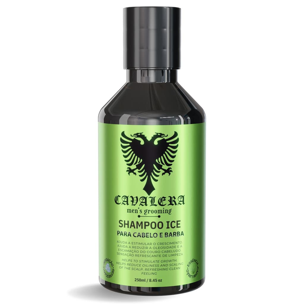 Shampoo Ice Cavalera Refrescância Limpeza Profunda Cabelo e Barba 250ml