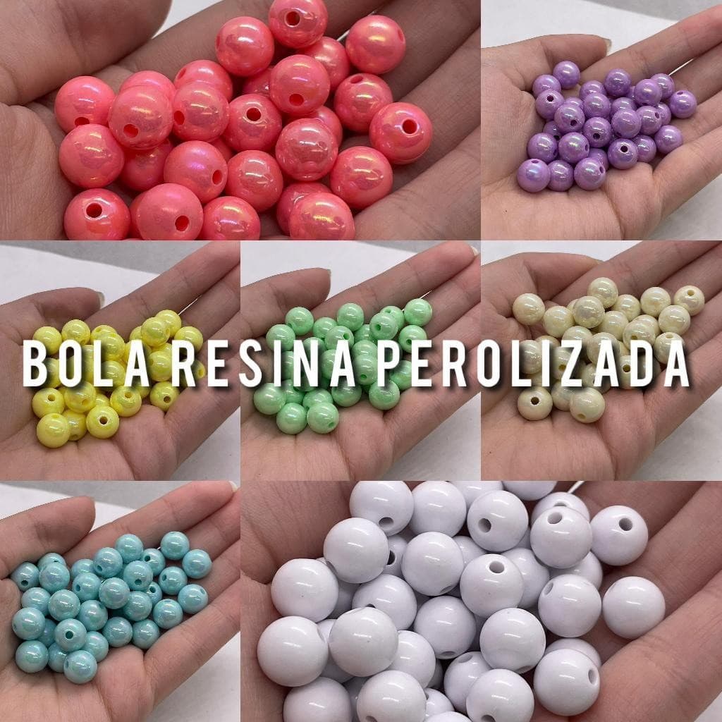 Pacote Bola De Resina Perolizada - 6mm/8mm/10mm