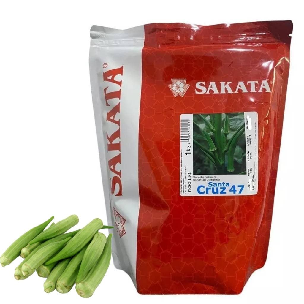 SEMENTE QUIABO SANTA CRUZ 47 PCT 1KG SAKATA