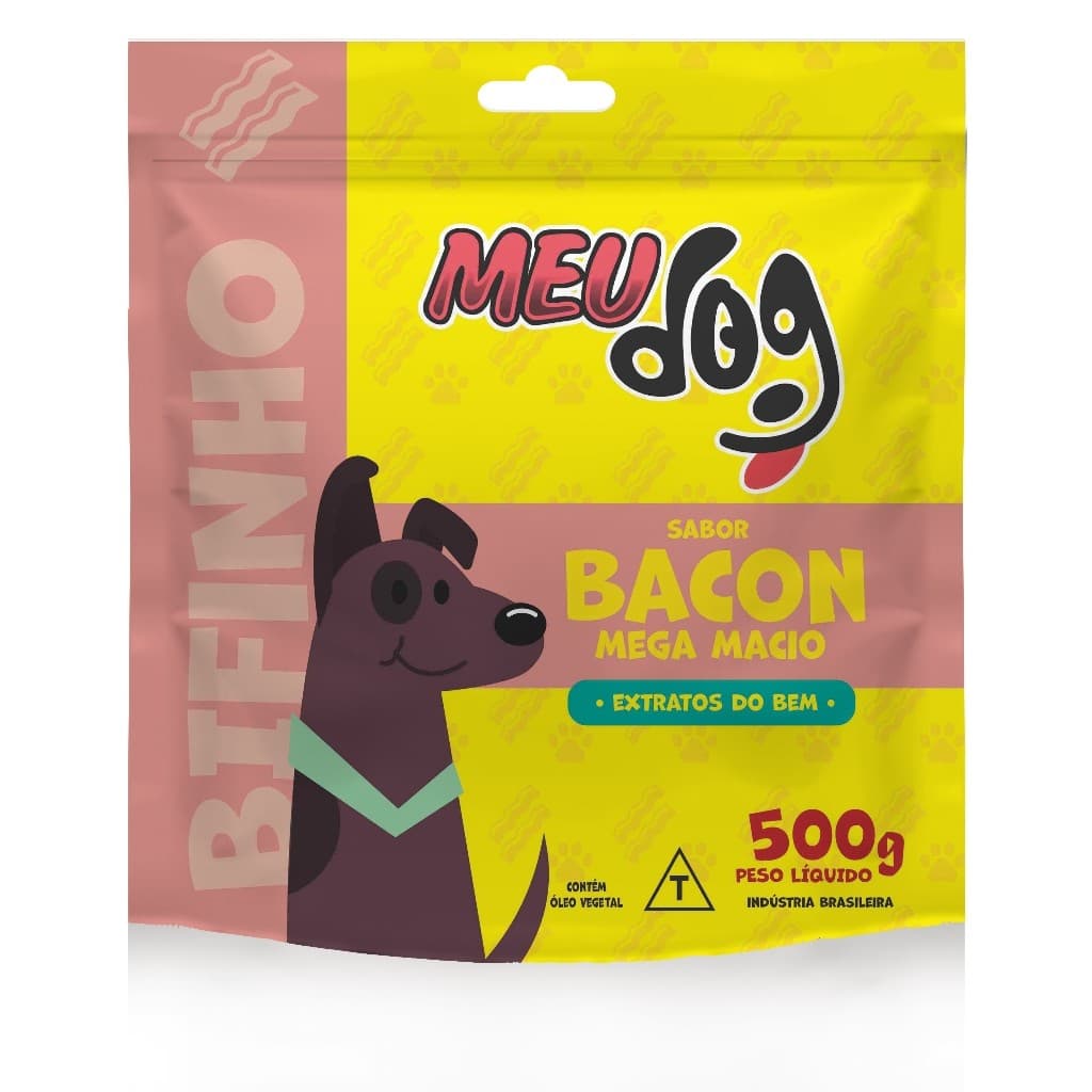 Bifinho Meu Dog sabor BACON 500g Petisco premium para cachorro