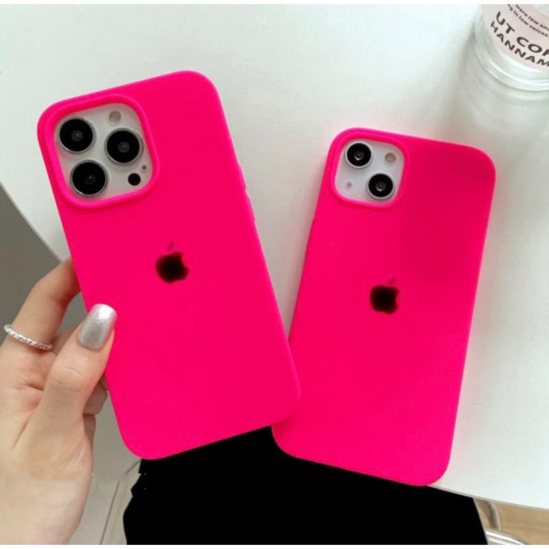 CAPA CASE SILICONE ROSA PINK AVELUDADA POR DENTRO PARA IPHONE XR/11/12/13/14/15/16