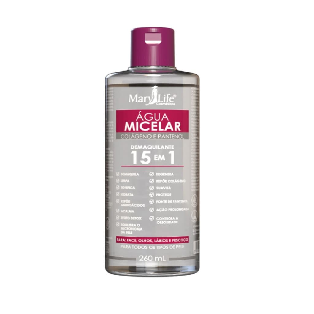 Água Micelar Colágeno e Pantenol