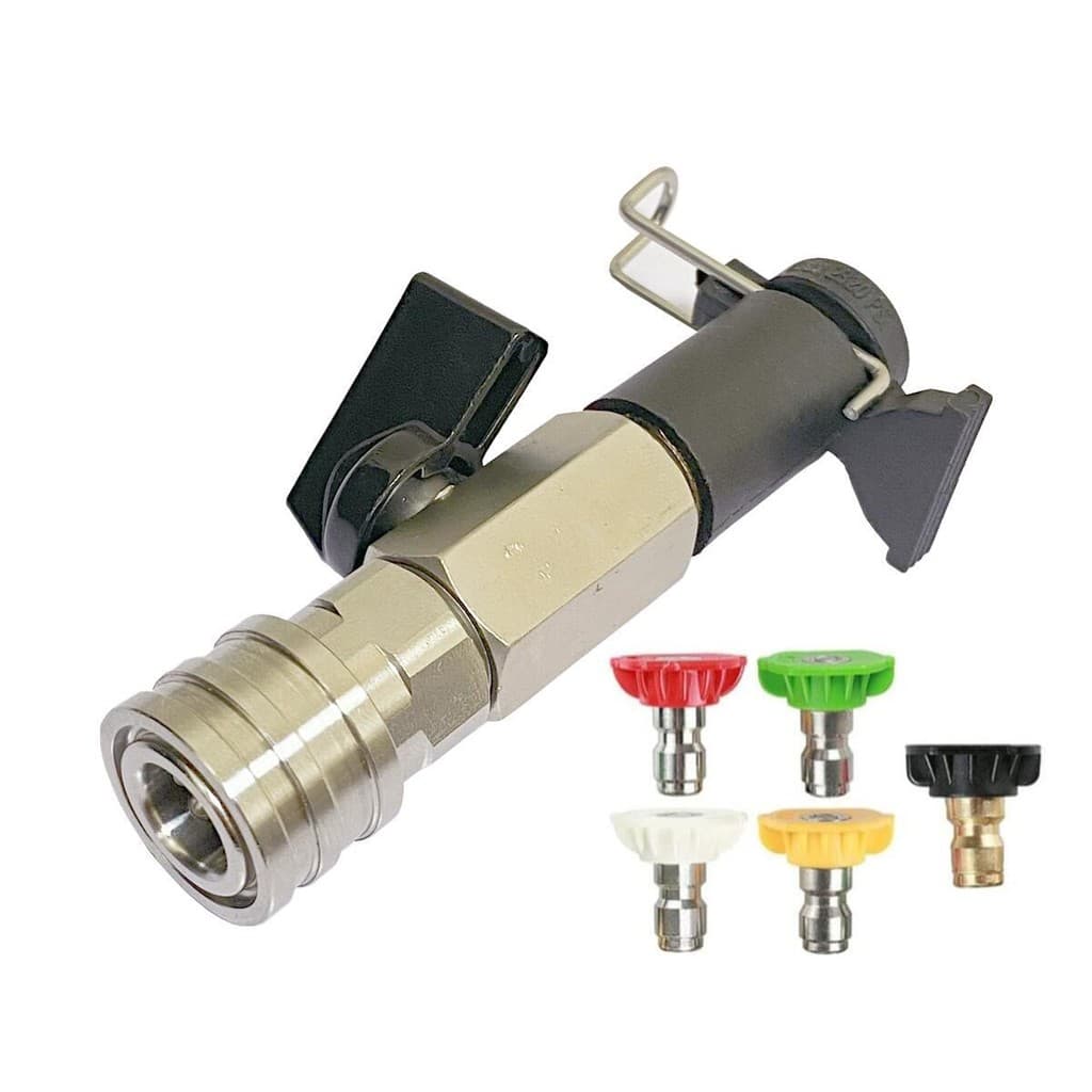 Kit De Válvula De Esfera De Lavagem De Alta Pressão 1/4 " Conector Rápido Mangueira Interruptor De Conexão Direta Liga/D