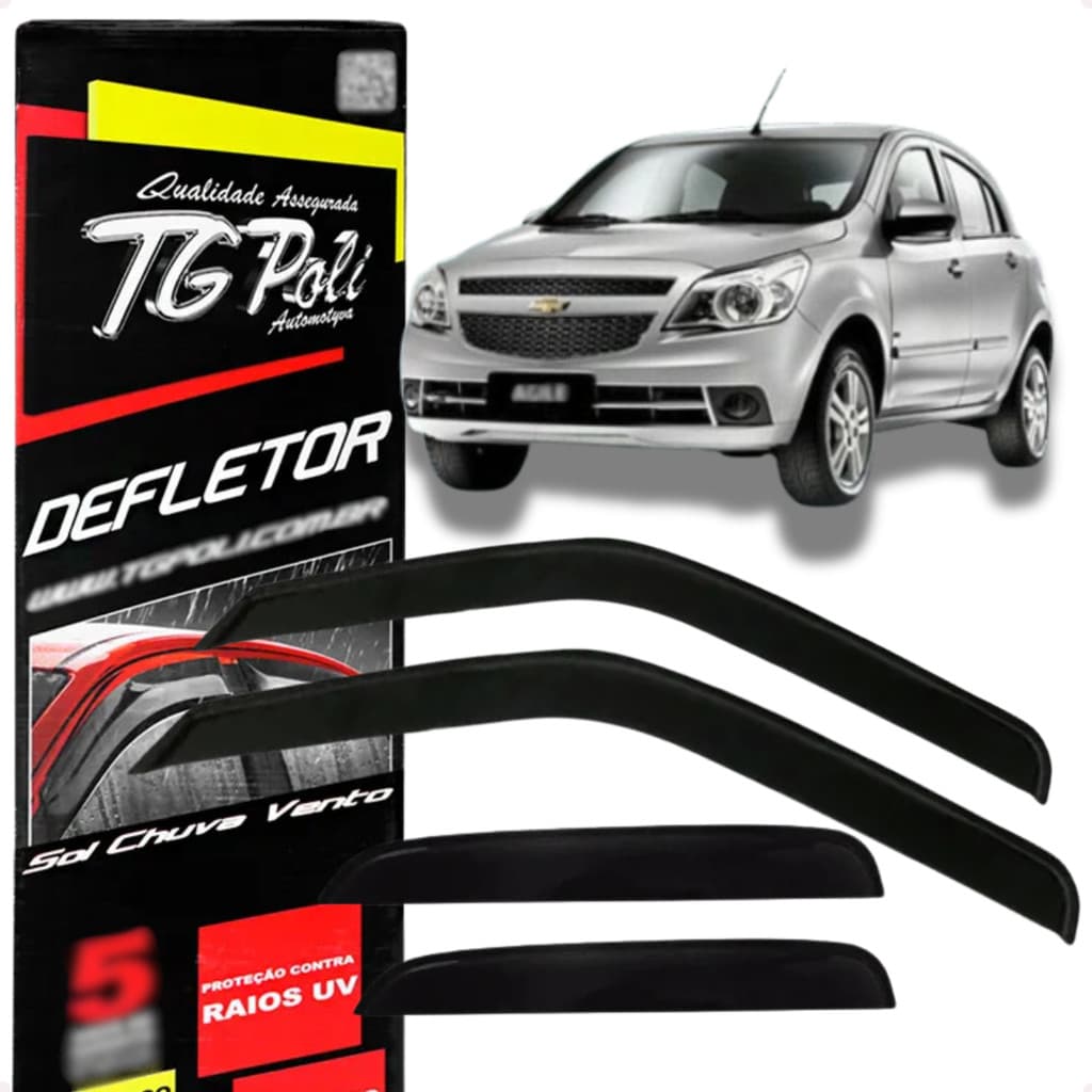 Calha de Chuva Defletor Chevrolet Agile 4 Portas 2009 A 2014 Original TG Poli