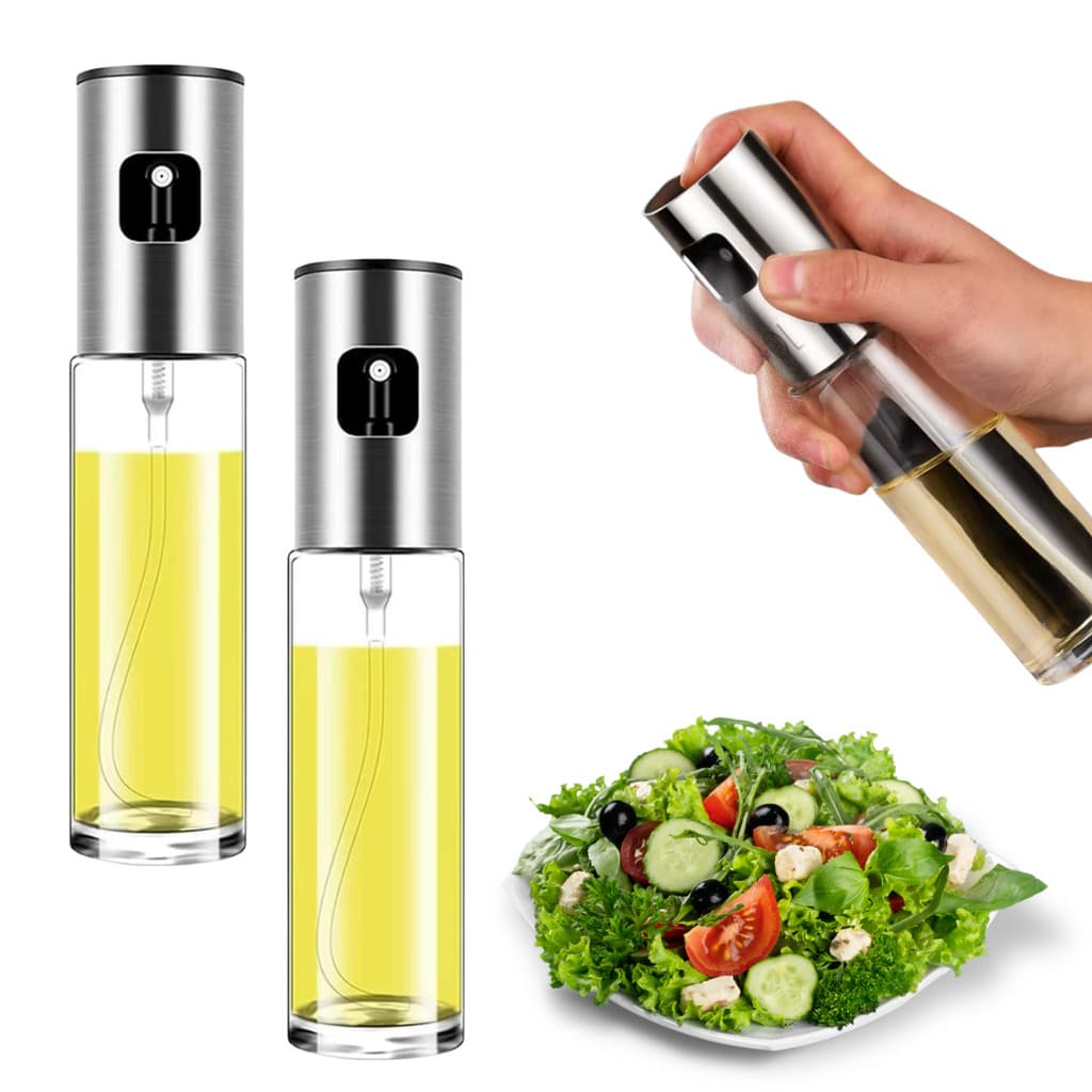 2 Spray Pulverizador Borrifador Azeite Vinagre Em Vidro Óleo Shoyo Líquidos 100ML