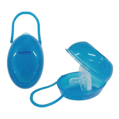 Chupeta Bico Redondo 100% Silicone Recém Nascido mais 1 Porta Chupeta Baby Nany