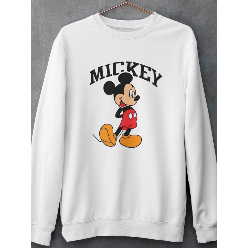 Moletom Mickey Mouse Unissex Flanelado Casaco Blusa de Frio Personagem
