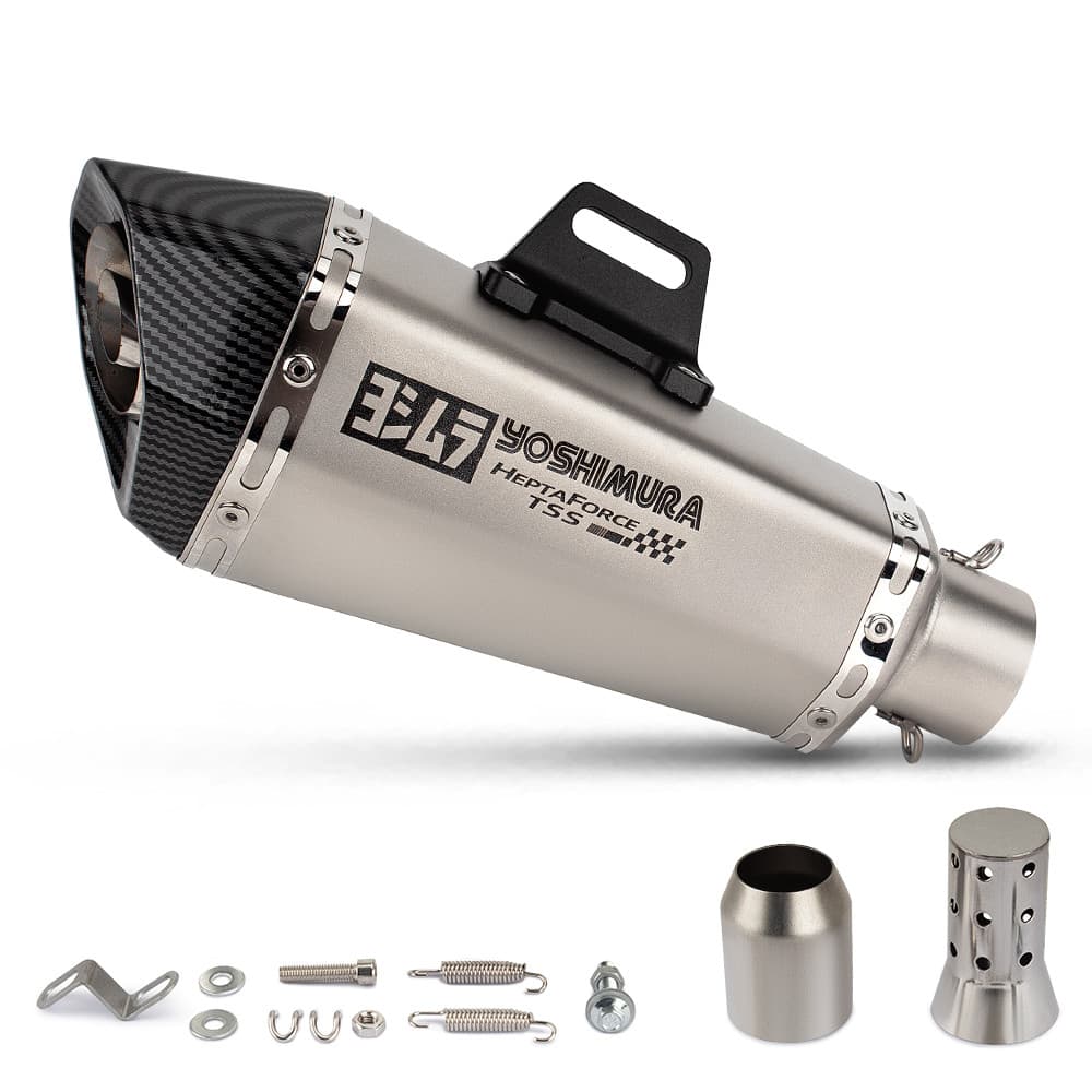 Cone De Escape Da Motocicleta Hexágono Yoshimura TSS Logotipo Silenciador Modificar Universal 51MM Com DB Assassino Para