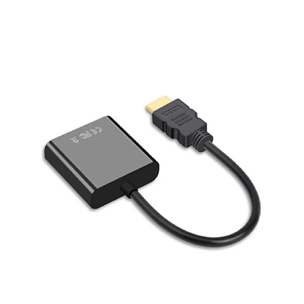 Conversor HDMI Macho para VGA Fêmea Preto - Alta Qualidade TEBERA