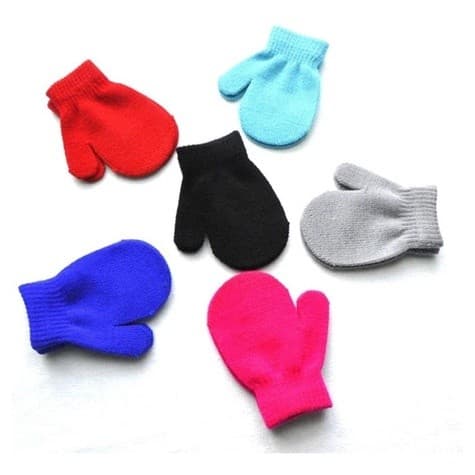 Kit 3 Pares De Luvas De Lã Dedinhos Infantil Rn Até 2 Anos