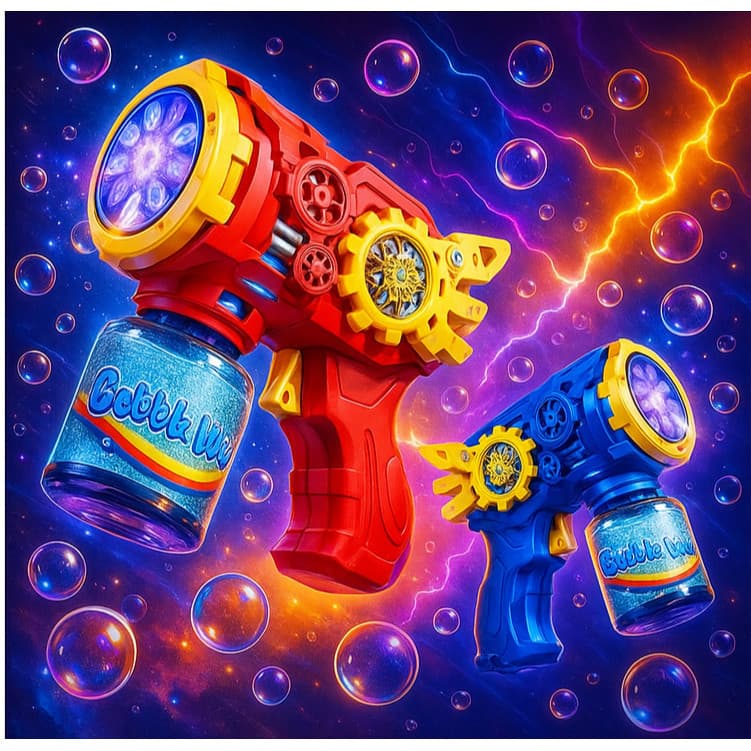 Brinquedo arminha de bolha de sabão colorido infantil máquina de bolha de sabão 12 furos