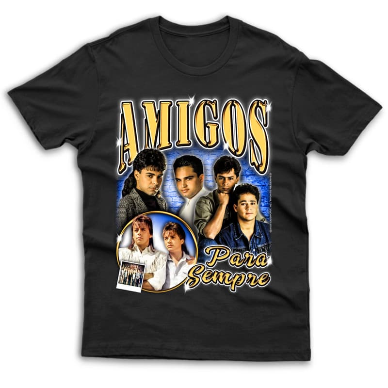 Camiseta Amigos Para Sempre Zezé Di Camargo e Luciano, Leandro e Leonardo Chitãozinho e Xororó, Camisa 100% Algodão