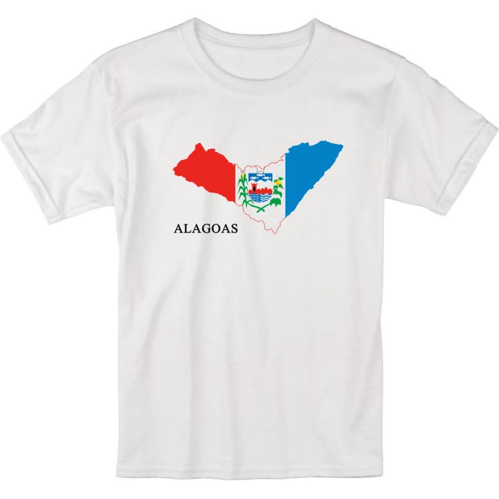Linda T-shirt Camiseta Alagoas, Bandeira Alagoana 02 Envio Rápido