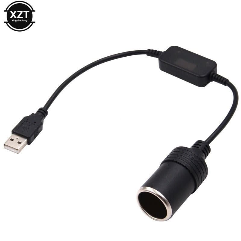 Adaptador Conversor Controlador Com Fio Porta USB 5V A 12V Tomada De Isqueiro De Carro Cabo De Alimentação Para Tacômetr