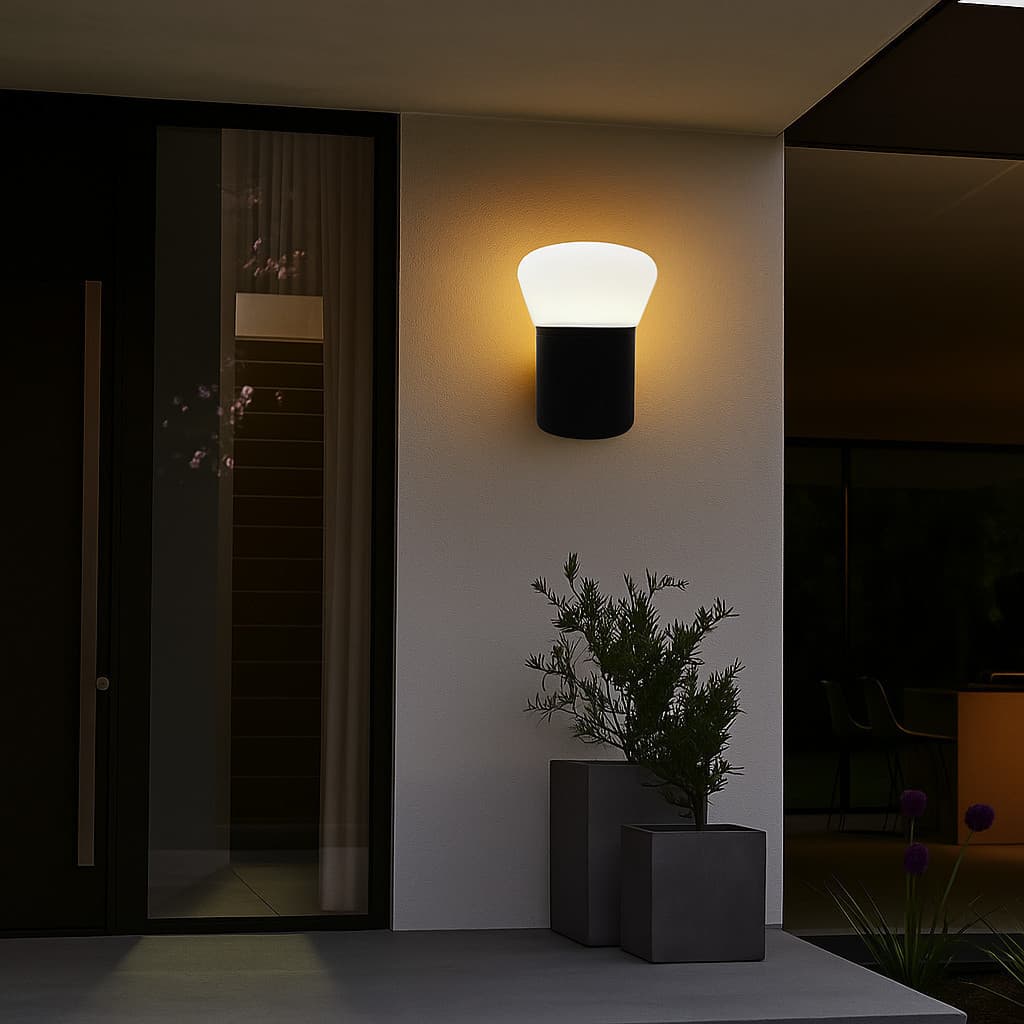 Arandela LED Bulbo 5W Bivolt IP65 3000K Luz Quente Externa e Interna Alumínio VL-61668