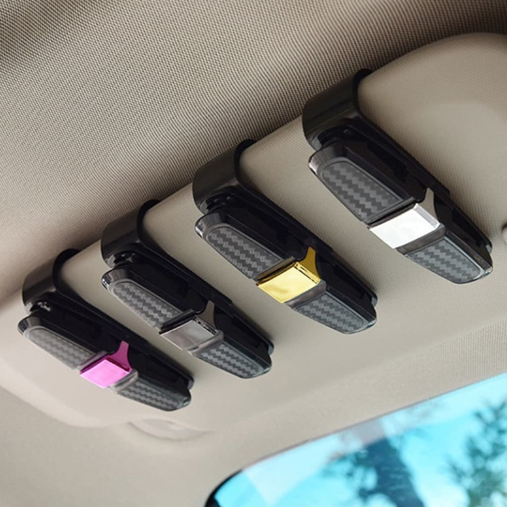 Suporte para Óculos Multifuncional Viseira Solar de Carro Óculos de Sol Organizador