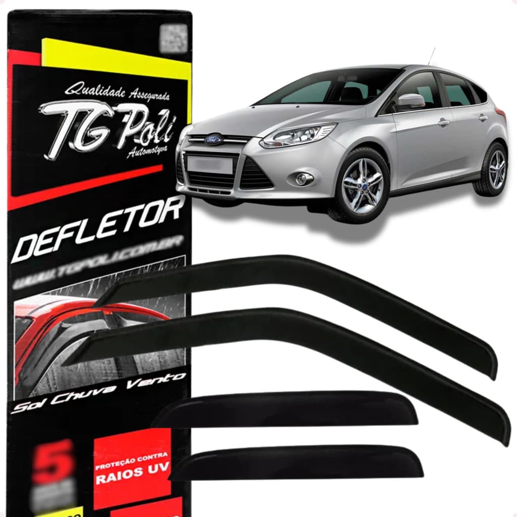 Calha de Chuva Defletor Ford Focus 2014 A 2019 4 Portas Original TG Poli