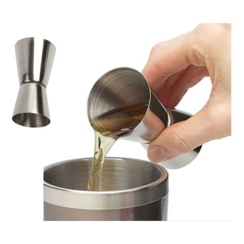 Copo Dosador Duplo Inox Copo Medidor Bebida Drink Bar 50/25 Ml